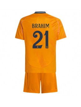 Billige Real Madrid Brahim Diaz #21 Bortedraktsett Barn 2024-25 Kortermet (+ Korte bukser)